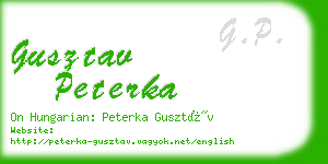 gusztav peterka business card